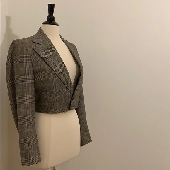 Vintage Foreman & Clark Crop Cinched Jacket S - Picture 7 of 12